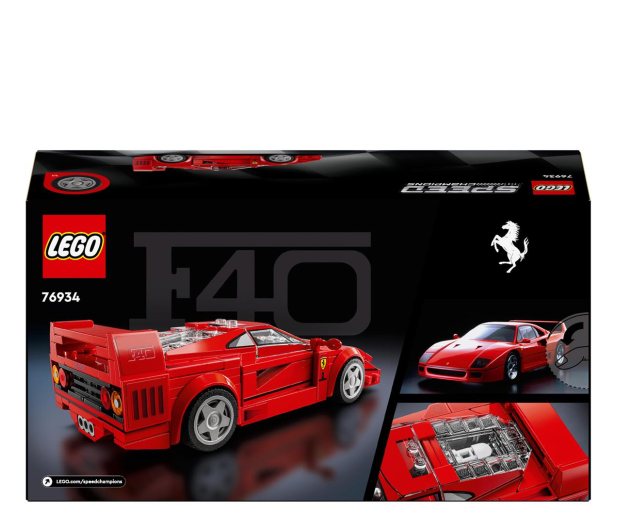 LEGO Speed Champions 76934 Supersamochód Ferrari F40 V29 - 1266186 - zdjęcie 8